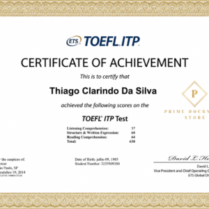 Buy TOEFL Certificate Online