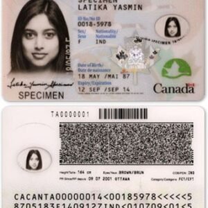 Real Canadian ID card
