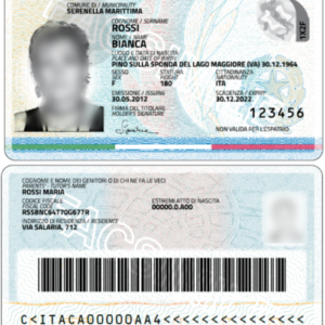 Real  Italian ID card